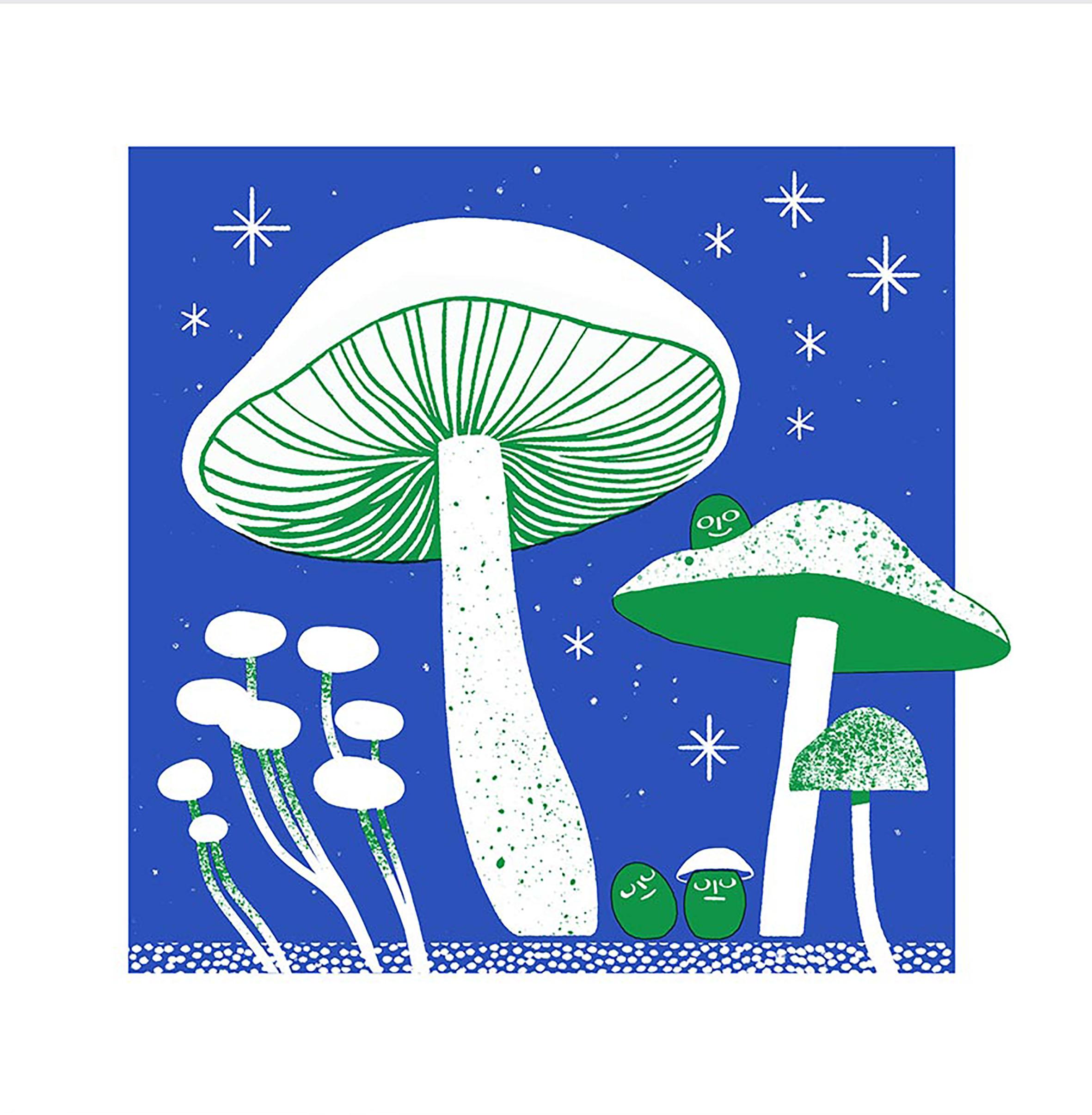 Little Mushroom Glow, green