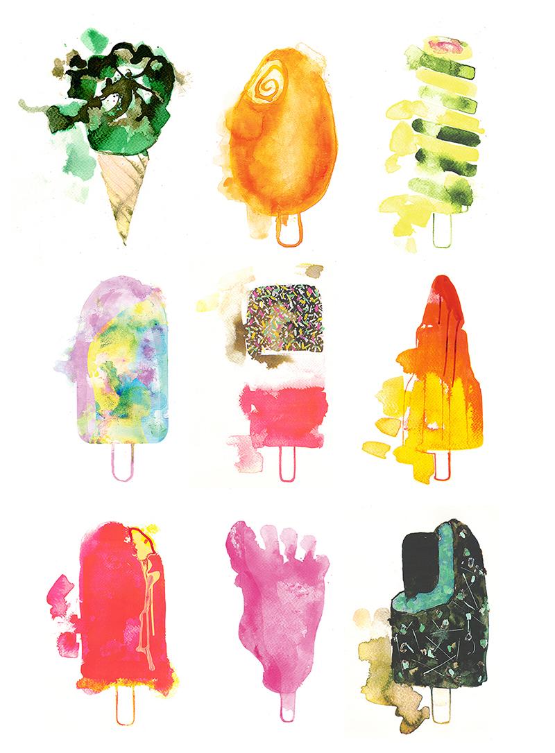 Gavin Dobson, Ices that are the nicest, Screen print, Edition of 100, 56x76cm, Framed: £345, Unframed: £190, 2017