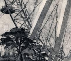 North London Printmakers Hil Scott Eye above tree Etching 165