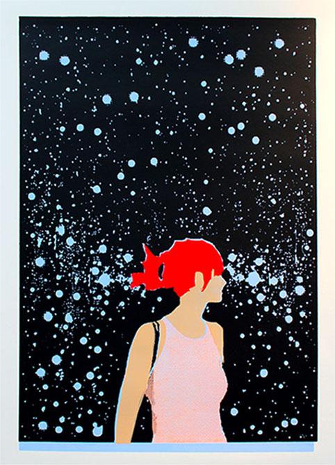 In My Mind, a 5 layer screen print, from a limited edition of 100, 42cm x 57cm.