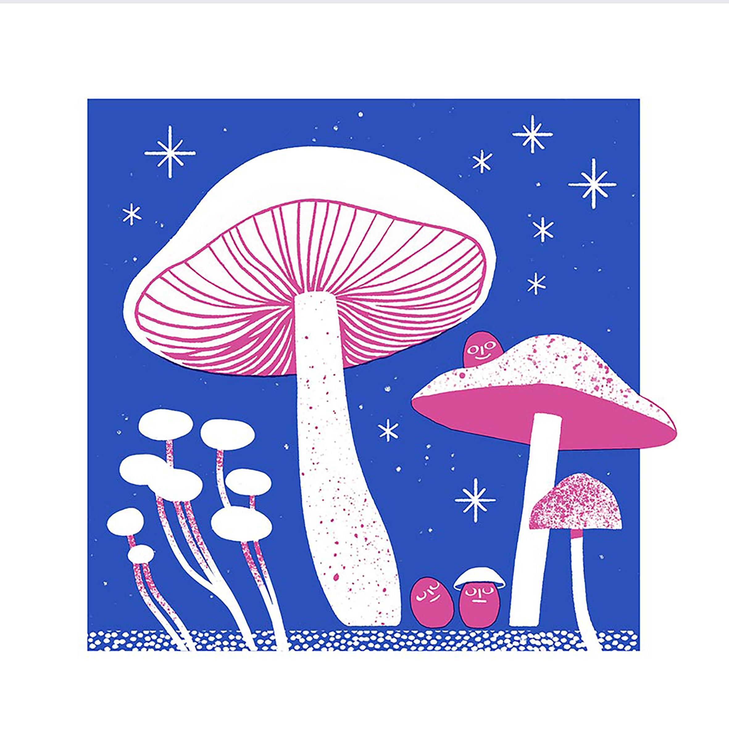 Little Mushroom Glow, magenta