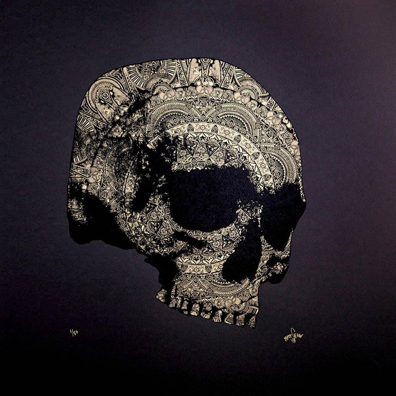 Fiftyseven/ Steve Mitchell, Skull: Version 2, Screen print. Edition of 50, 50x50cm, £95, 2016

