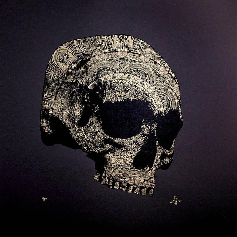 Fiftyseven/ Steve Mitchell, Skull: Version 2, Screen print. Edition of 50, 50x50cm, £95, 2016