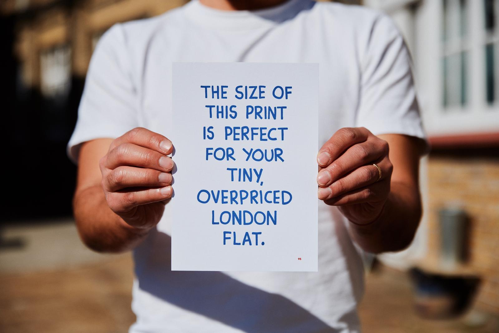 Tiny Flat Warming Gift, London, blue